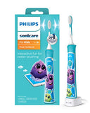 Philips Sonicare for Kids 3+ Bluetooth Connected Rechargeable Electric Power Toothbrush, Interactive for Better Brushing, Turquoise, HX6321/02