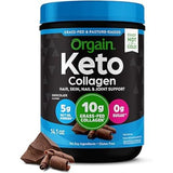 Orgain Keto Collagen Protein Powder, Chocolate - 10g Grass Fed Hydrolyzed Collagen Peptides Type 1 & 3, 10g Protein, 5g MCT Oil - Hair, Skin, Nail, & Joint Support, Gluten Free, Paleo - 0.88lb