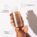 OUAI Detox Shampoo - Clarifying Shampoo for Build Up, Dirt, Oil, Product and Hard Water - Apple Cider Vinegar & Keratin for Clean, Refreshed Hair - Sulfate-Free Hair Care (10 oz)
