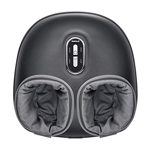 Nekteck Shiatsu Foot Massager Machine with Soothing Heat, Deep Kneading Therapy, Air Compression, Improve Blood Circulation and Foot Wellness,Relax for Home or Office Use(Gray)