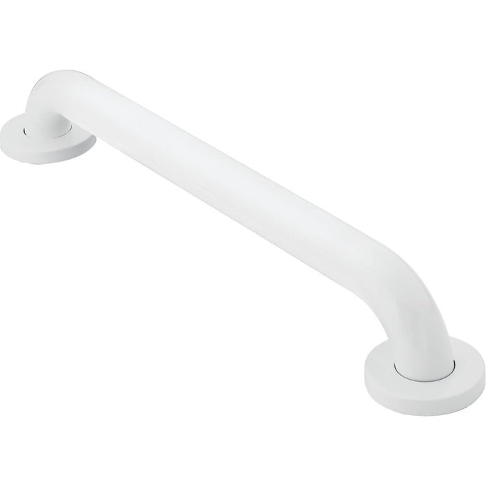 Moen Glacier White Bathroom Safety 24-Inch Shower Grab Bar with Concealed Screws for Handicapped or Elderly, R8724W