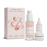 HERBIVORE Skin In The Clouds 3-step Plumping Hydration Set – Pink Cloud Creamy Jelly Cleanse (50mL / 1.7 oz), Cloud Jelly Serum (10mL / 0.33 oz), Pink Cloud Soft Moisture Cream (15mL / 0.5 oz)