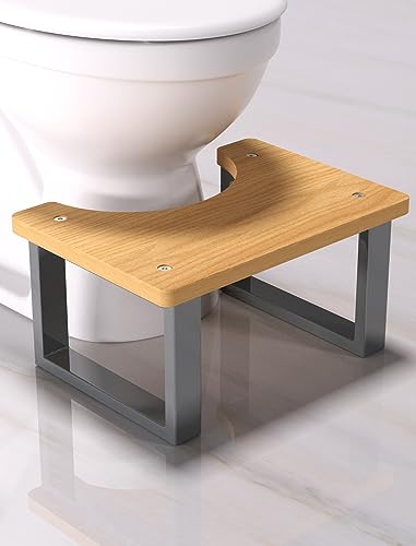 Ergonomic Bathroom Toilet Stool for Healthier Bowel Movements -Easy-to-Use Poop Stool Improves Digestion and Reduces Constipation Comfort Suitable for Adults & Kids Compatible for squatty Potty(Black)