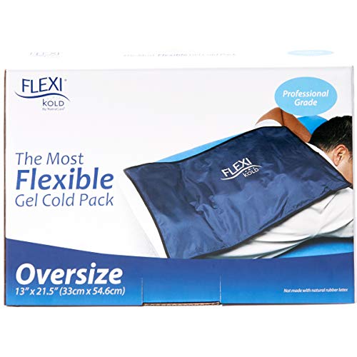 FlexiKold Gel Cold Pack (Oversize: 13" x 21.5") - Ice Compress, Therapy for Pain and Injuries of Shoulder, Back - A6302-COLD - (X-Large) by NatraCure