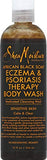 SHEA MOISTURE African Black Soap Eczema Psoriasis Medicated Cleanser for Sensitive Skin 12 oz