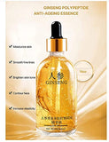 2Pcs Ginseng Polypeptide Anti-Ageing Essence, Ginseng Gold Polypeptide Anti-Ageing Essence, Ginseng Serum, for Tightening Sagging Skin Reduce Fine Lines (100ml)