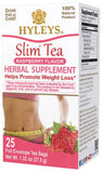 Hyleys Slim Tea Raspberry Flavor - Weight Loss Herbal Supplement Cleanse and Detox - 25 Tea Bags (6 Pack)