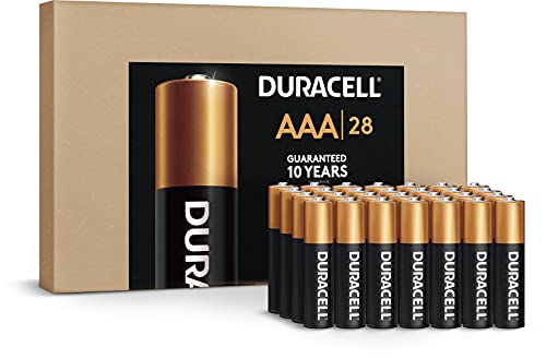 Duracell Coppertop AAA Batteries, 28 Count Pack Triple A Battery with Long-Lasting Power for Household and Office Devices (Ecommerce Packaging)