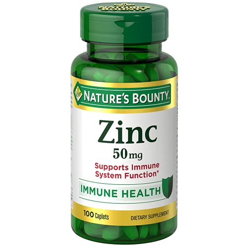 Nature's Bounty Zinc 50 mg Caplets 100 ea (Pack of 2)