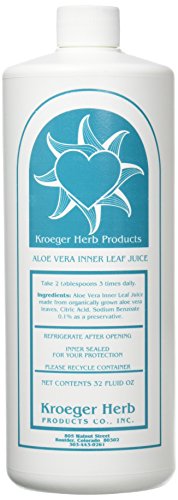 Kroeger Herb Aloe Vera Gel, Inner Leaf, 32 Ounce
