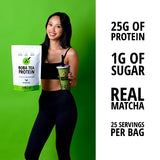 Boba Tea Protein Matcha Latte | 25g Grass-Fed Whey Protein Isolate Powder | Gluten-Free & Soy-Free Bubble Tea Protein Drink | Real Ingredients & Lactose-Free Protein Drink | 25 Servings