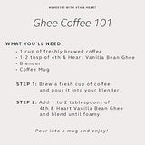 4th & Heart Vanilla Bean Grass-Fed Ghee, 16 Ounce, Keto, Pasture Raised, Non-GMO, Lactose And Casein Free, Certified Paleo