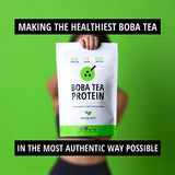 Boba Tea Protein Matcha Latte | 25g Grass-Fed Whey Protein Isolate Powder | Gluten-Free & Soy-Free Bubble Tea Protein Drink | Real Ingredients & Lactose-Free Protein Drink | 25 Servings