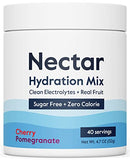 Nectar Sugar Free Electrolytes Powder - Organic Fruit No Sugar or Calories - Hydration Powder for Dehydration & Hangover Relief and Rapid Rehydration - Keto and Paleo (Cherry Pom 40 Serving Tub)