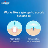 Nexcare Thin and Transparent Acne Patch, Skin Cover Absorbs Pus and Oil from Clogged Pores, Made with hydrocolloid, tab Allows for Easy Removal from Liner - 117 Pimple Patches