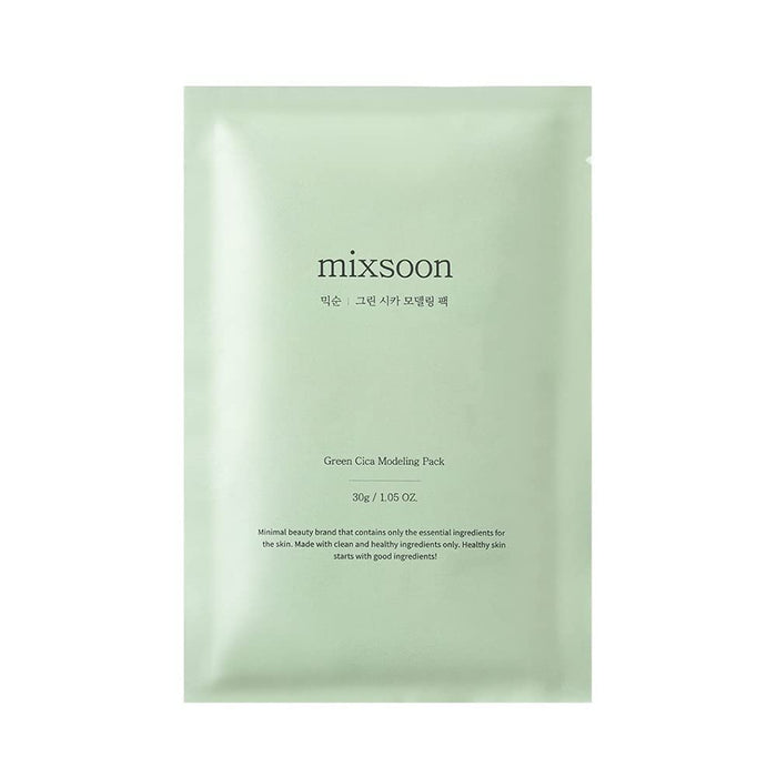 mixsoon Green Cica Modeling Pack (5ea) Renew Version | Moisturizing Melting Pack Increases Cooling Sensation and Hydration Level | Cruelty Free