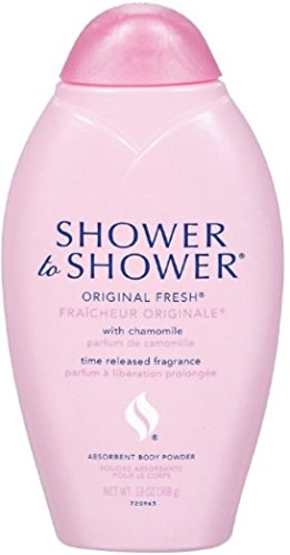 Shower to Shower Absorbent Body Powder, Original Fresh with Chamomile, 13-Ounce Bottles (Pack of 2)