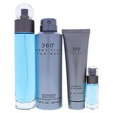 Perry Ellis 360 By Perry Ellis for Men - 4 Pc Gift Set 3.4oz Edt Spray, 6.8oz Deodorizing Body Spray, 3.0oz Shower Gel, 0.25oz Edt Spray, 4count