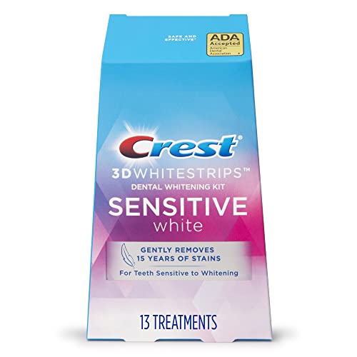 Crest 3D Whitestrips for Sensitive Teeth, Teeth Whitening Strip Kit, 26 Strips (13 Count Pack), Pack of 1