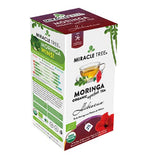 Miracle Tree - 3 Count of Organic Moringa Superfood Tea, 25 Individually Sealed Tea Bags, Hibiscus (Keto, Detox, Energy/Immunity Booster, Vegan, Gluten-Free, Organic, Non-GMO, Caffeine-Free)