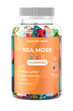 TrueSeaMoss Sea Moss Gummies, Contains Irish Sea Moss, Extract, Burdock Root, Bladderwrack, Seamoss Gel Gummies for Thyroid, Immune Support, Energy