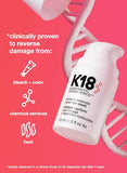 K18 Leave-In Molecular Repair Hair Mask Treatment to Repair Damaged Hair - 4 Minutes to Reverse Damage from Bleach, Color, Chemical Services, 15 ml