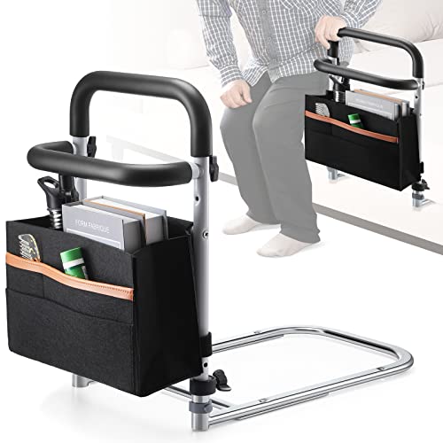 Bed Rails for Elderly Adults, Bed Assist Bar with 3 Adjustable Height, Bedside Fall Prevention Guard, Storage Bag Included, Assist Safety Rail for Elderly Seniors Patients, Fit King, Queen, Full, Twin