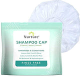 No Water Rinse Free Shampoo Cap by Nurture | Microwavable Hair Washing & Conditioning Shower Caps | Waterless Bathing | Disposable & Hypoallergenic for Adults, Bedridden & Elderly