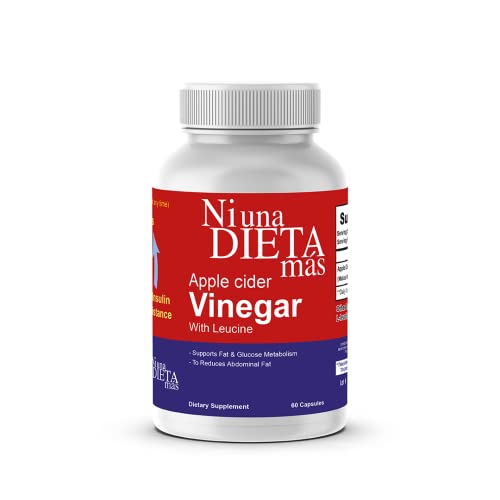 Reduce Abdominal Fat - Vinegar Capsules - Best for Weight Loss - Glucose and Fat Metabolism Aid (2 Month Supply) - NI UNA DIETA MÁS