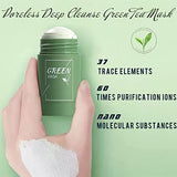 Oneews Green Tea Mask Stick with Blackhead Remover Strips, Sheneco Poreless Deep Cleanse Green Tea Face Mask for Blackheads and Pores, Reetata Green Tea Purifying Clay Stick Mask for Oily Skin (2)