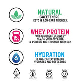 Protein2o 15g Whey Protein Isolate Infused Water, Ready To Drink, Sugar Free, Gluten Free, Lactose Free, No Artificial Sweeteners, Wild Cherry, 16.9 oz Bottle (Pack of 12)