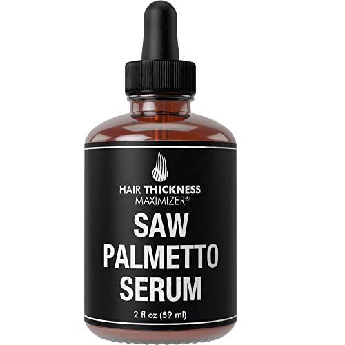 Saw Palmetto Oil For Hair Growth. Hair Thickening + Moisturizing For Women, Men. Vegan Hair Growth Serum Scalp Treatment For Dry, Frizzy, Weak Hair, Hair Loss. With Pumpkin Seed Oil Unscented 2oz