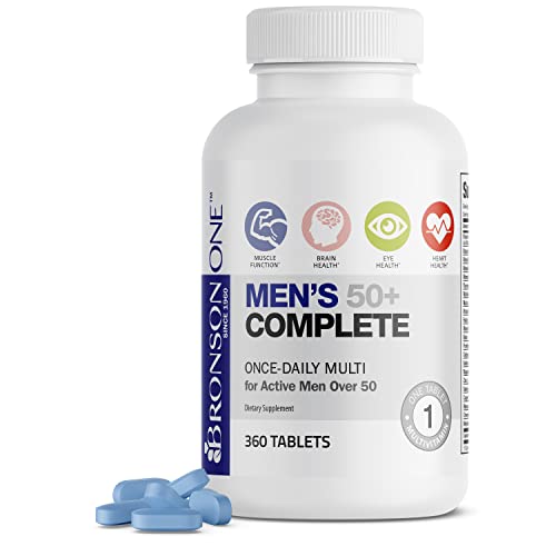 Bronson ONE Daily Mens 50+ Complete Multivitamin Multimineral, 360 Tablets