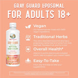 MaryRuth's Gray Guard Liposomal | Supports Natural Hair Color | With Copper & Pantothenic Acid, Holy Basil & Traditional Herbs | Vitamin E & Vitamin B for Overall Health | Ages 18+ | 15.22 Fl oz