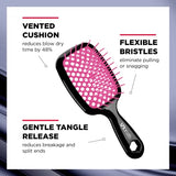 FHI HEAT UNbrush Wet & Dry Vented Detangling Hair Brush, Cherry Blossom