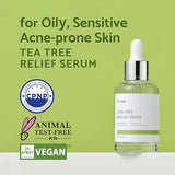 IUNIK Tea Tree 67% Relief Vegan Facial Serum - Non-Sticky | Clear & Balanced Skin w/Centella Asiatica 19% for Soothing Calming Irritated & Acne-prone Skin Ampoule Korean Skincare