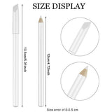 10 Pieces White Nail Pencils 2-In-1 Nail Whitening Pencils French Manicure Pen with Cuticle Pusher Cap for DIY Nail Design Manicure Supplies