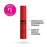 NYX PROFESSIONAL MAKEUP Butter Gloss, Non-Sticky Lip Gloss - Apple Crisp (Modern Red)