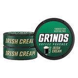 Grinds Coffee Pouches | 3 Cans of Irish Cream | 18 Pouches Per Can | 1 Pouch eq. 1/4 Cup of Coffee (Irish Cream)