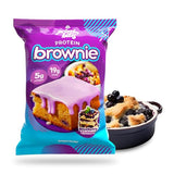 Prime Bites Protein Brownie from Alpha Prime Supplements, 16-19g Protein, 5g Collagen, Delicious Guilt-Free Snack,12 bars per box (Blueberry Cobbler)