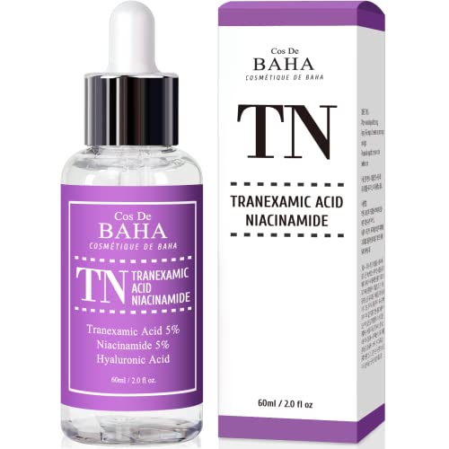 Tranexamic Acid 5% Serum with Niacinamide 5% for Face/Neck - Helps to Reduce the Look of Hyper-Pigmentation, Discoloration, Dark Spots, Remover Melasma, 2 Fl Oz