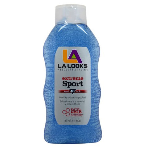 L.A. Looks Sport Xtreme Hold Gel, Hold Level 10+, 20-Ounce (Pack of 6)