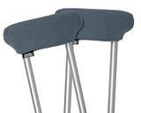 Universal Crutch Underarm Pad Covers - Luxurious Soft Fleece with Sculpted Memory Foam Cores (Gray)