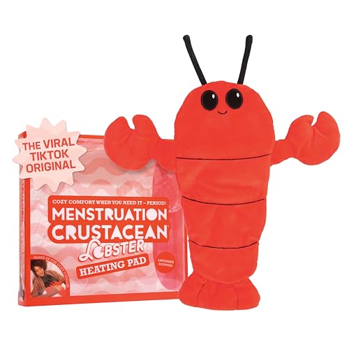 Menstruation Crustacean Lobster – The Original Viral Cuddly & Cute Plush Lavender Scented Heating Pad, Valentine's Day Gifts for Her