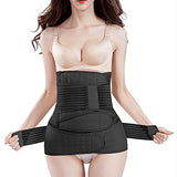 ChongErfei 2 in 1 Postpartum Belly Band - Recovery Belly/Pelvis Belt Black Support Postpartum Belly Band,Black Plus Size