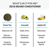 ZEUS Beard Conditioner Wash, Green Tea & Natural Ingredients to Cleanse & Soften Beard – MADE IN USA (Sandalwood) 8 oz.