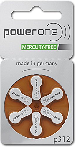 PowerOne Hearing Aid Batteries Size 312 - 30 Packs of 6 Cells