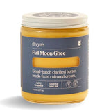 Divya's Cultured Full-Moon Ghee, Small Batch Organic Grass-Fed Clarified Butter from A2 Cream, Promotes Gut Health, Non-GMO, Gluten Free, Keto Friendly, Ayurvedic, 8 oz Jar