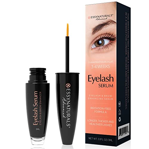 Essynaturals Eyelash Growth Serum, Premium Eyelash Serum, Lash Serum For Eyelash Growth, Eyelash Serum To Grow Lashes, Lash Growth Serum, For Longer Fuller Thicker Lashes - Irritation Free