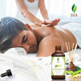 SVA Lemongrass Oil 4Oz (118 ml) Premium Essential Oil with Dropper for Skin Care, Hair Care, Diffuser, Massage & Aromatherapy